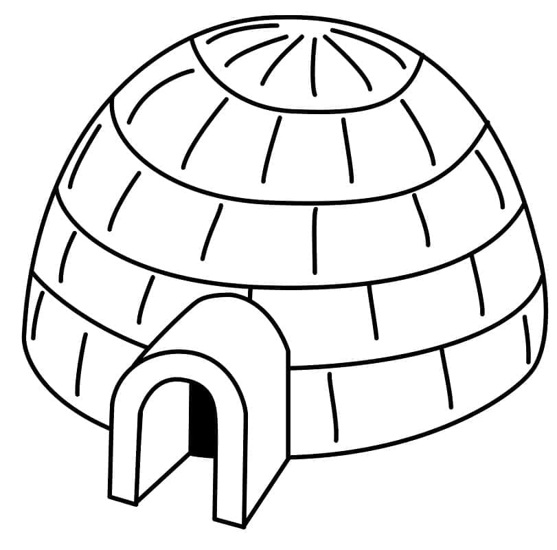 Målarbild Mycket Enkel Igloo