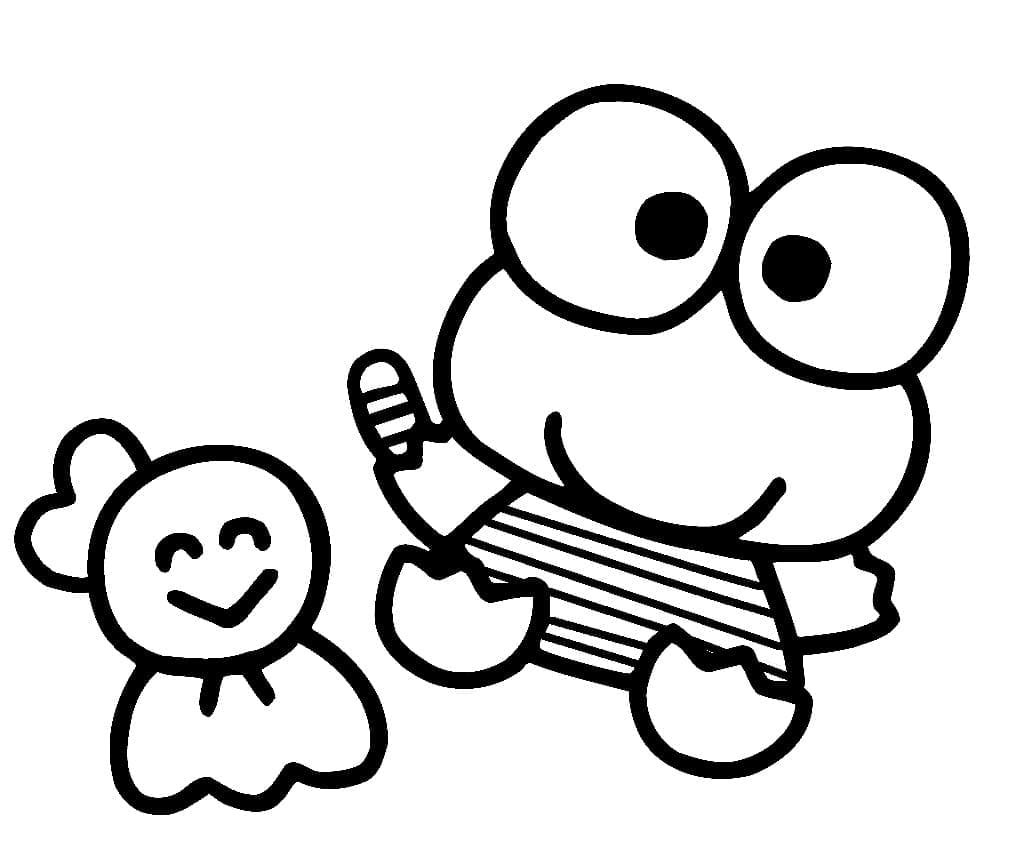 Målarbild Teru Teru och Keroppi