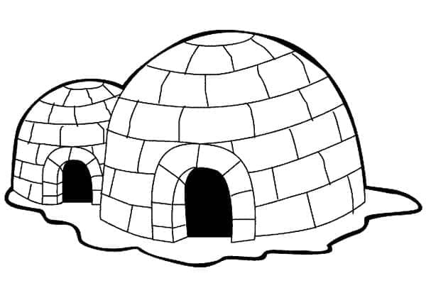 Målarbild Två Igloo