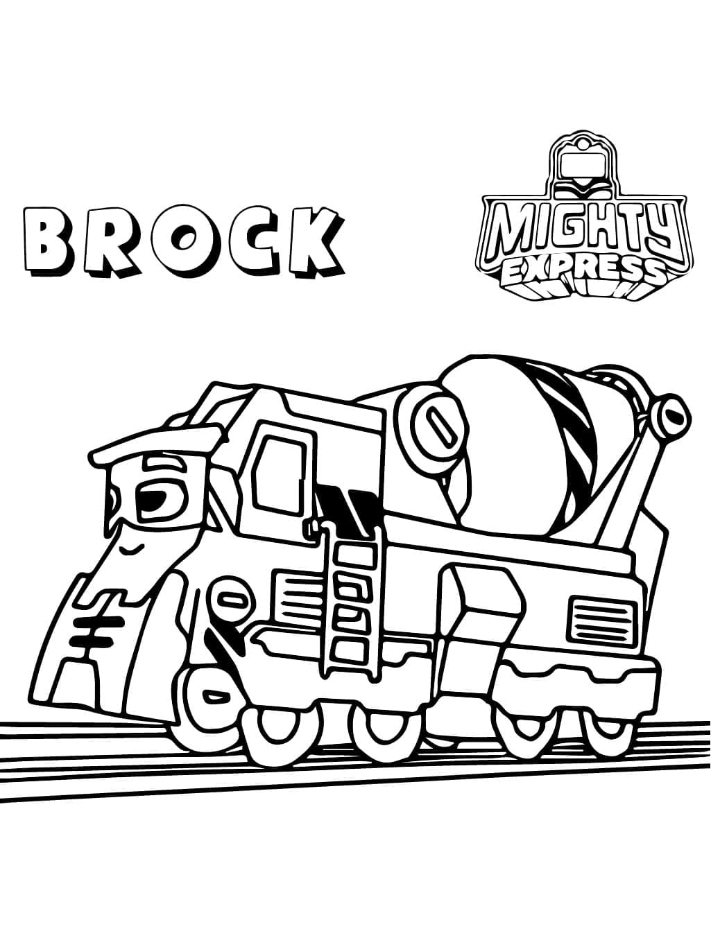 Målarbild Brock från Mighty Express