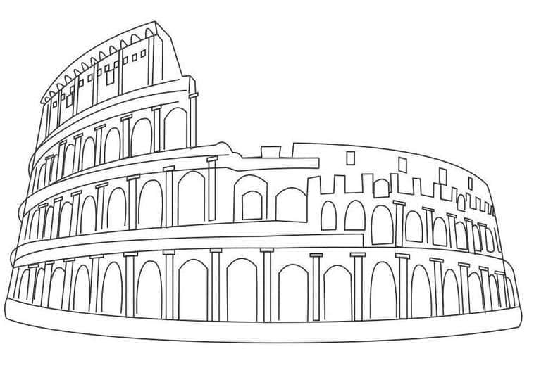 Målarbild Colosseum Utskrivbar