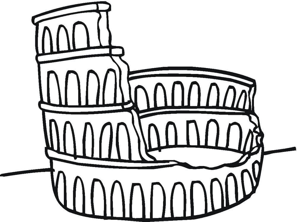 Målarbild Colosseum i Italien