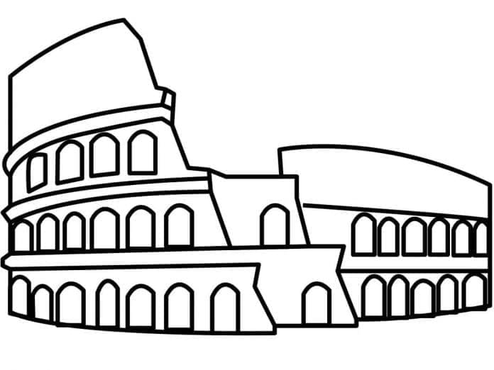 Målarbild Colosseum i Rom, Italien