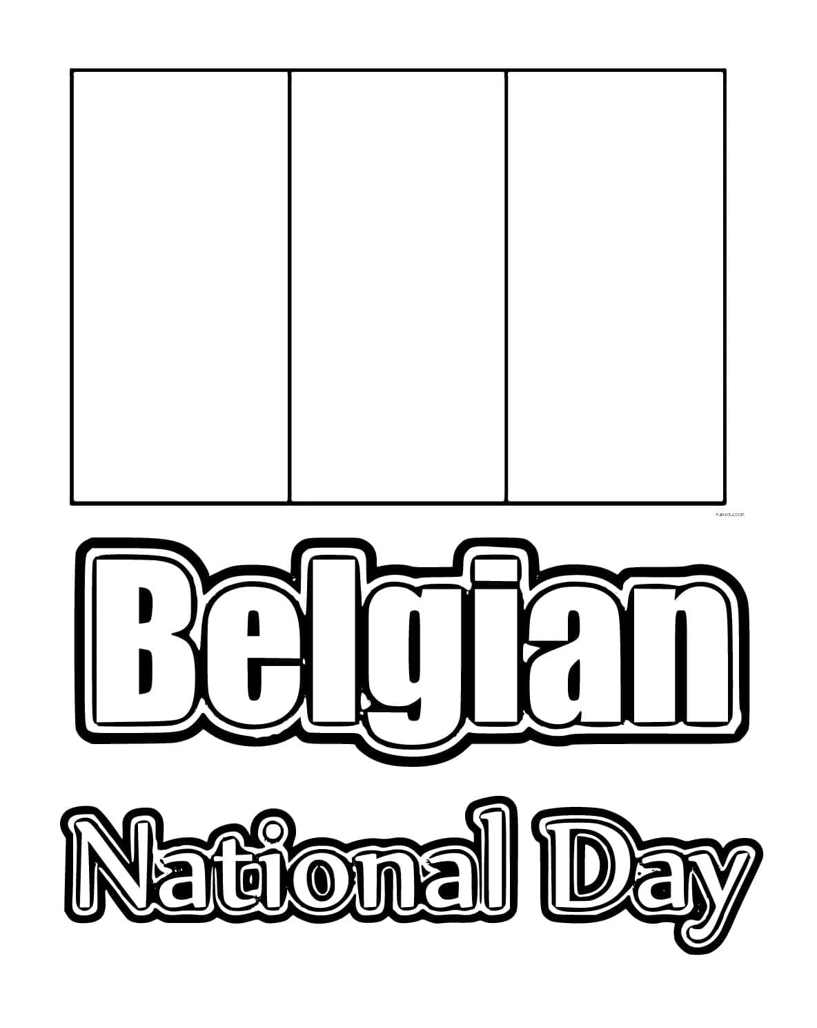 Målarbild Glad Belgisk Nationaldag