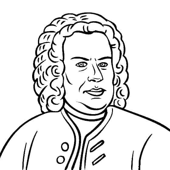 Målarbild Johann Sebastian Bach Tysk Kompositör