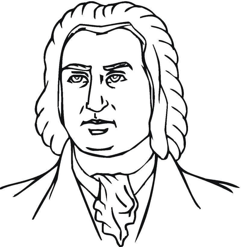 Målarbild Johann Sebastian Bach