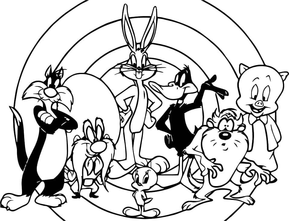 Målarbild Karaktärer Looney Tunes