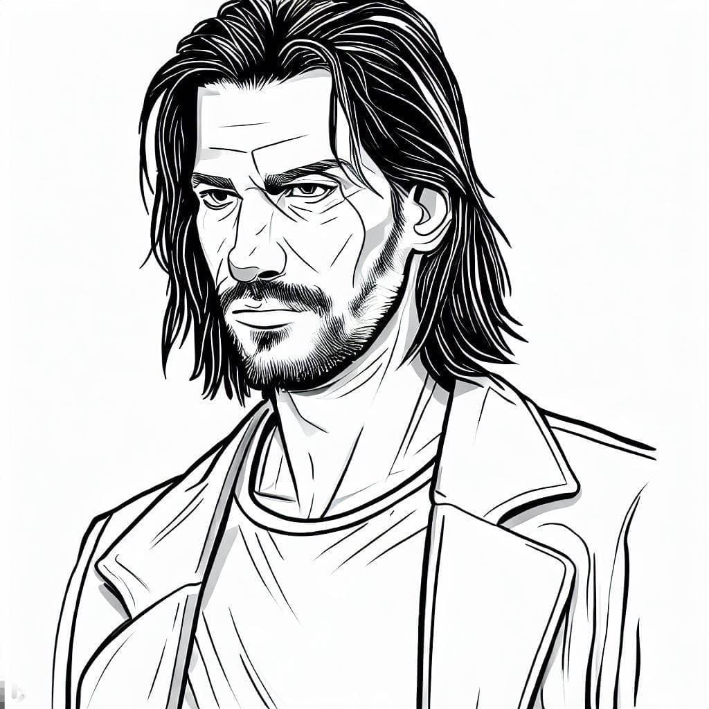 Målarbild Keanu Reeves