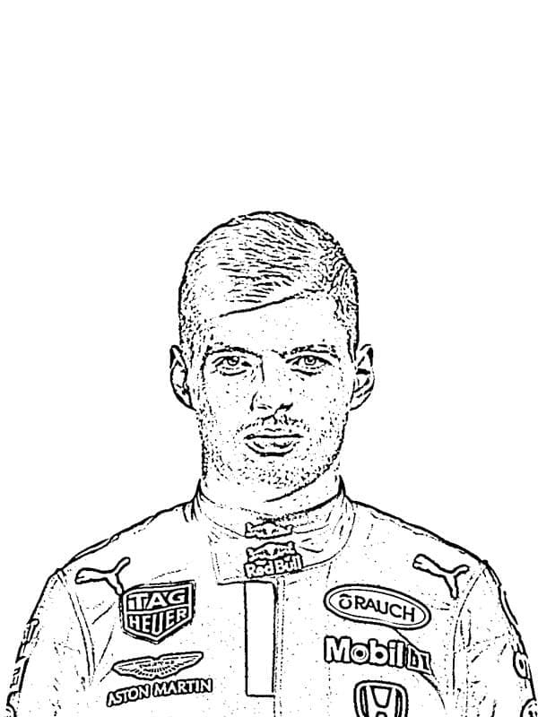 Målarbild Max Verstappen