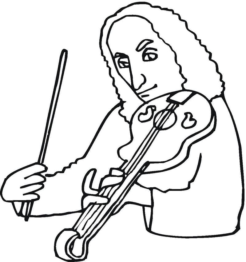 Målarbild Niccolò Paganini Italiensk Violinist