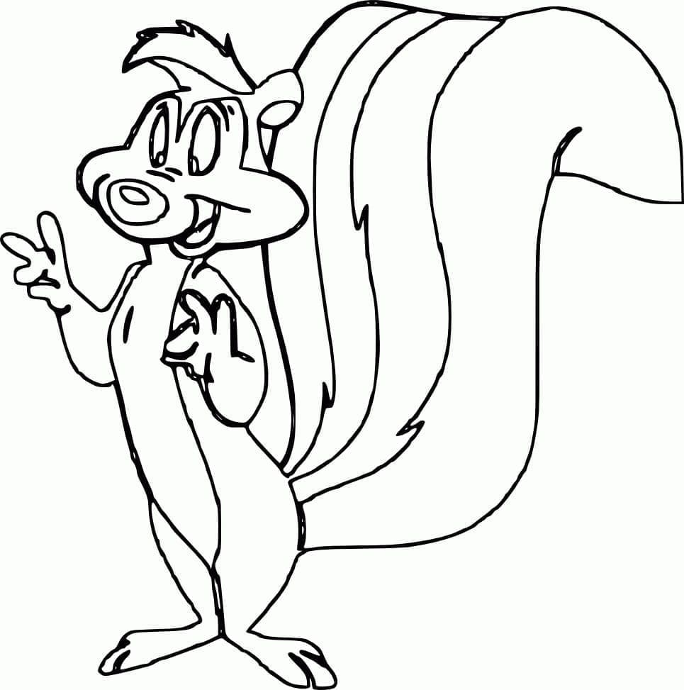 Målarbild Pepe Le Skunk från Looney Tunes