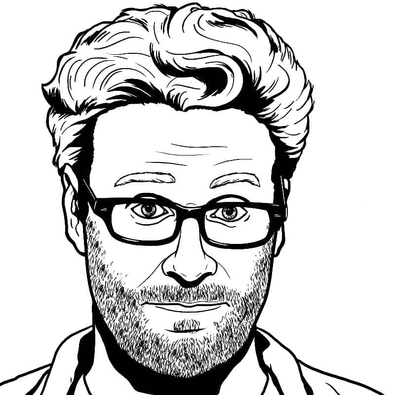 Målarbild Seth Rogen