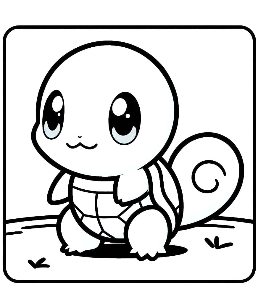 Målarbild Bedårande Pokémon Squirtle