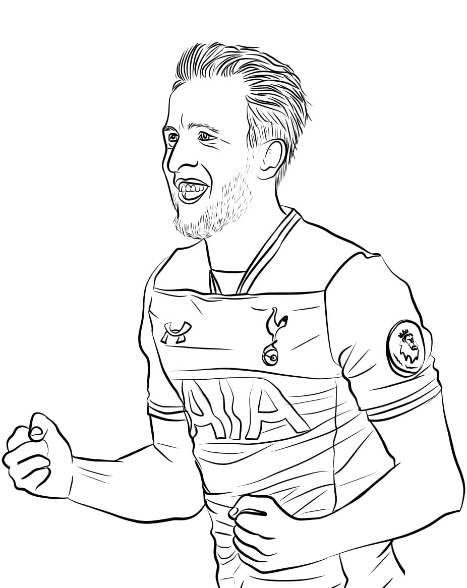 Målarbild Harry Kane Fotbollsspelare