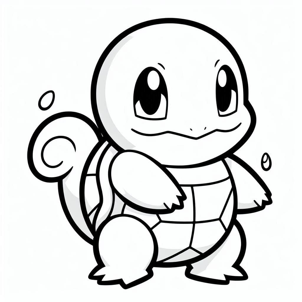 Målarbild Kawaii Pokémon Squirtle