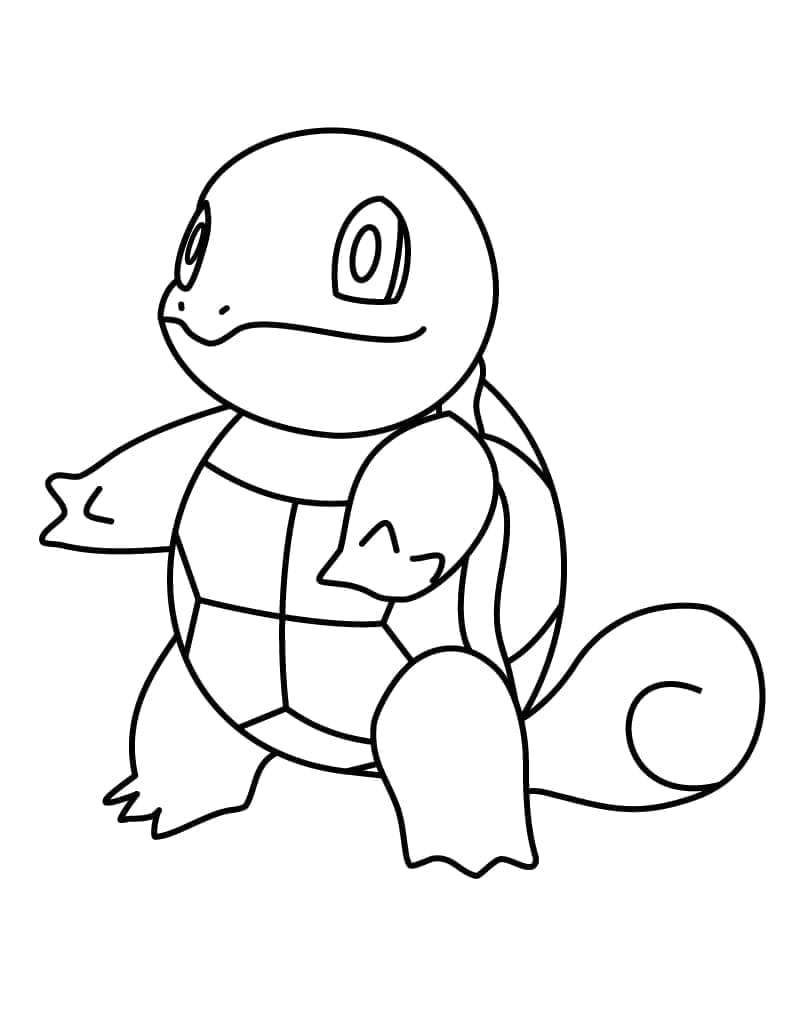 Målarbild Leende Squirtle