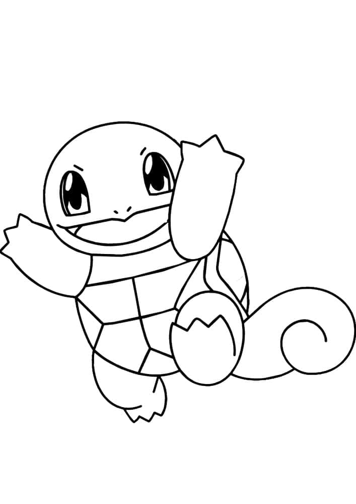 Målarbild Pokemon Squirtle Utskrivbar