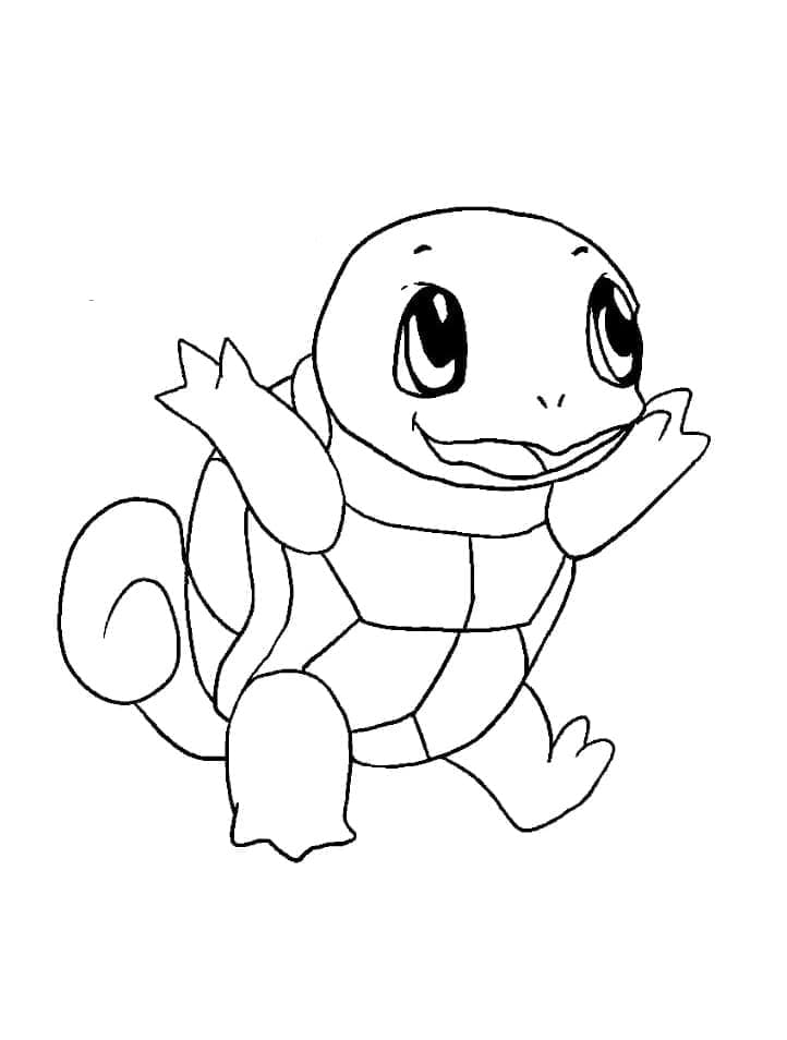 Målarbild Squirtle i Pokemon