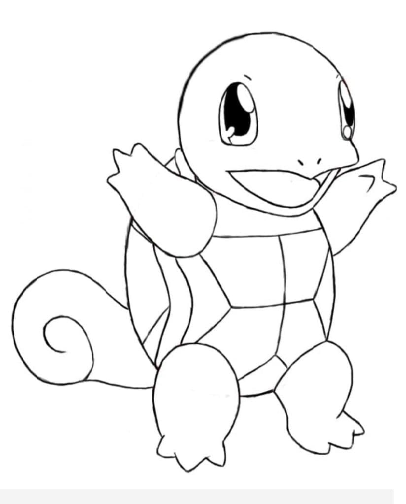 Målarbild Vänlig Pokémon Squirtle