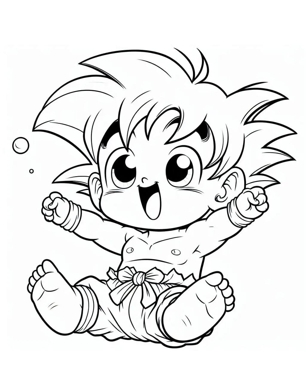 Målarbild Bebis Son Goku