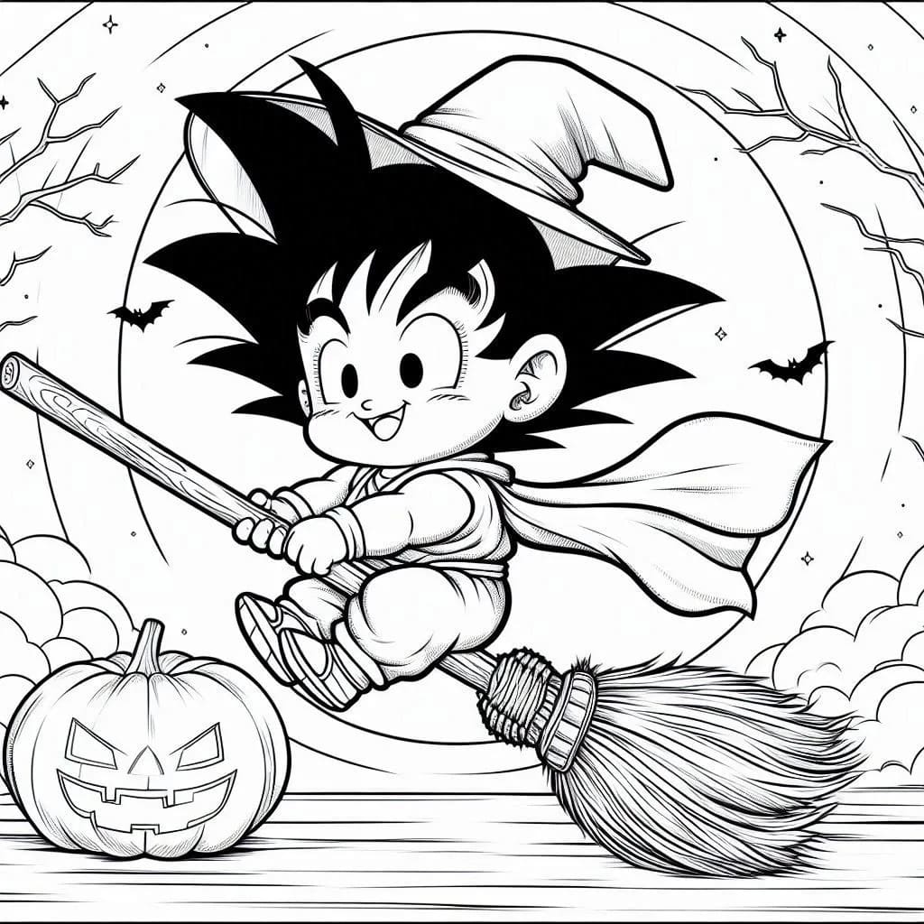 Målarbild Halloween Son Goku