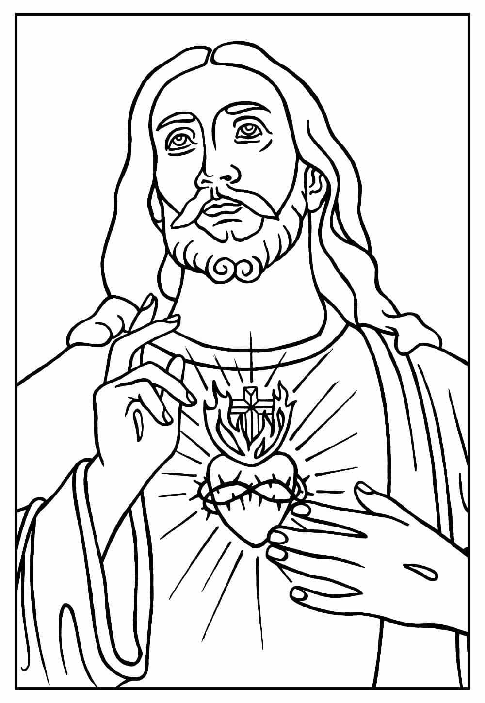 Målarbild Jesus 1