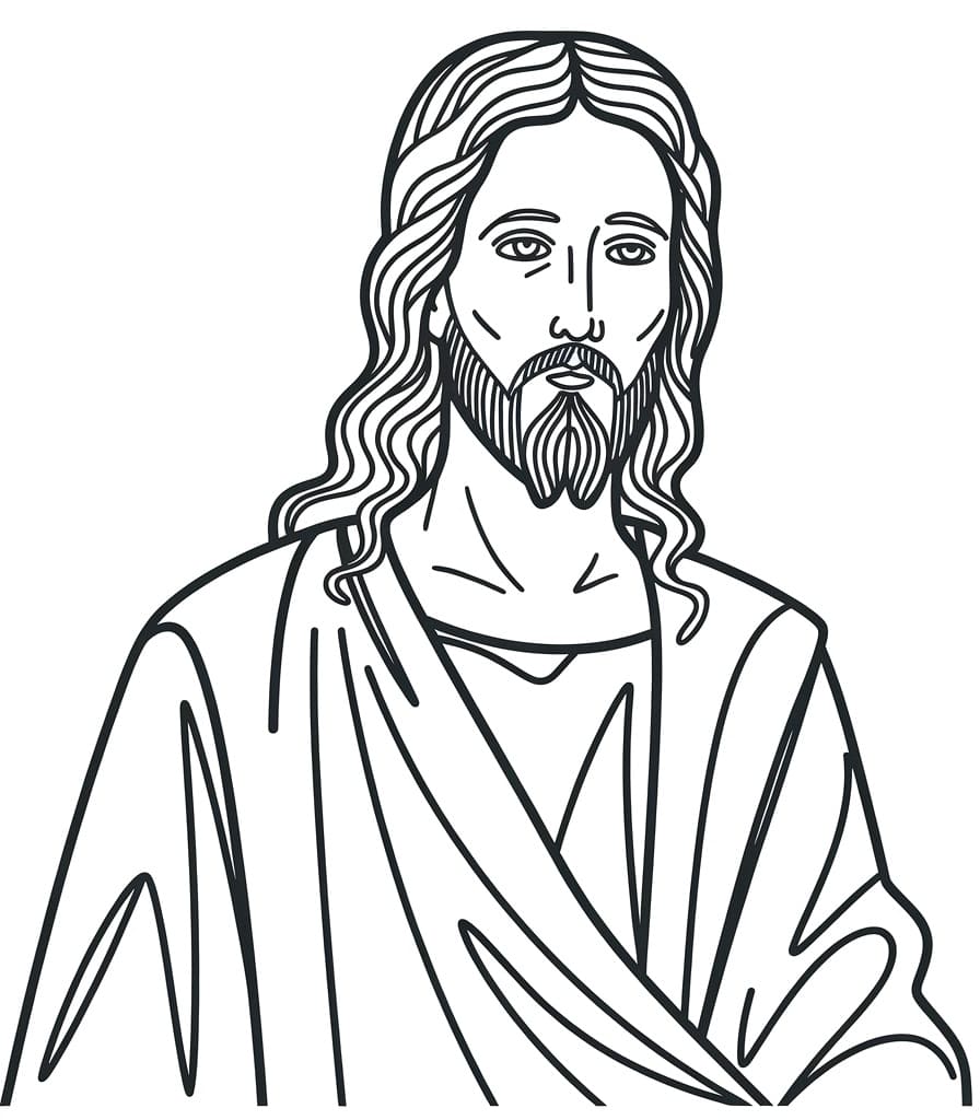 Målarbild Jesus 3