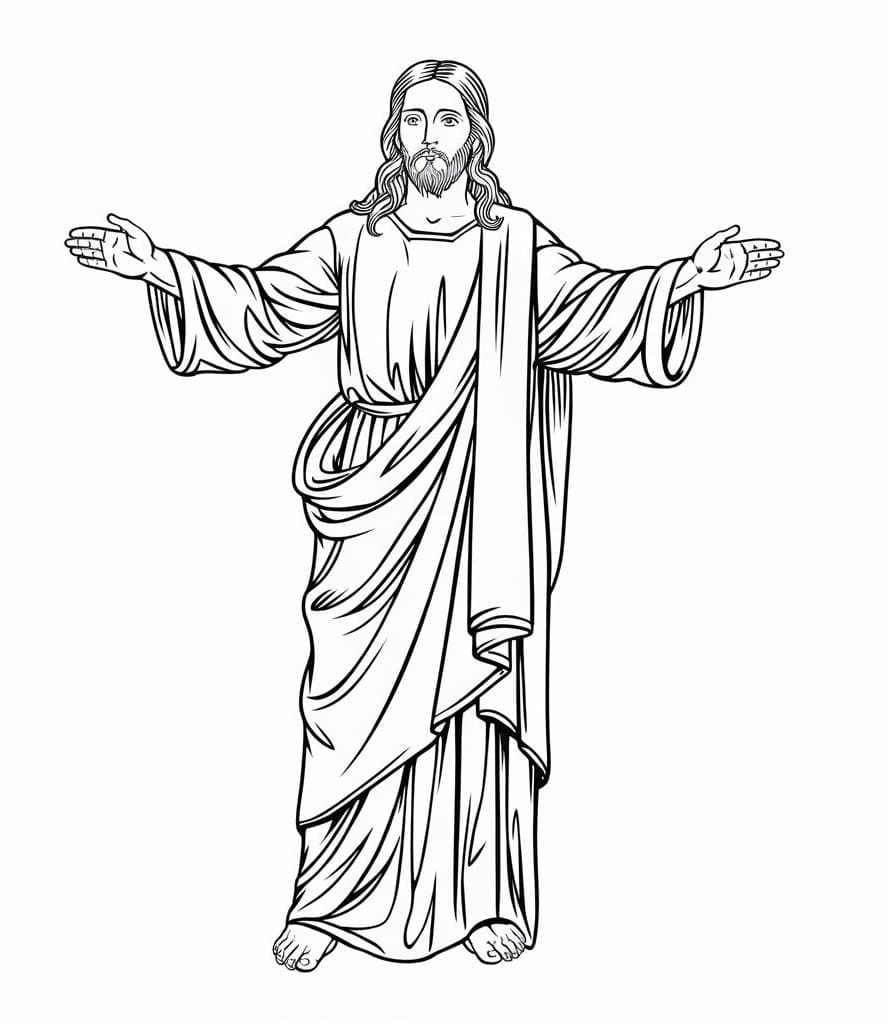 Målarbild Jesus 4