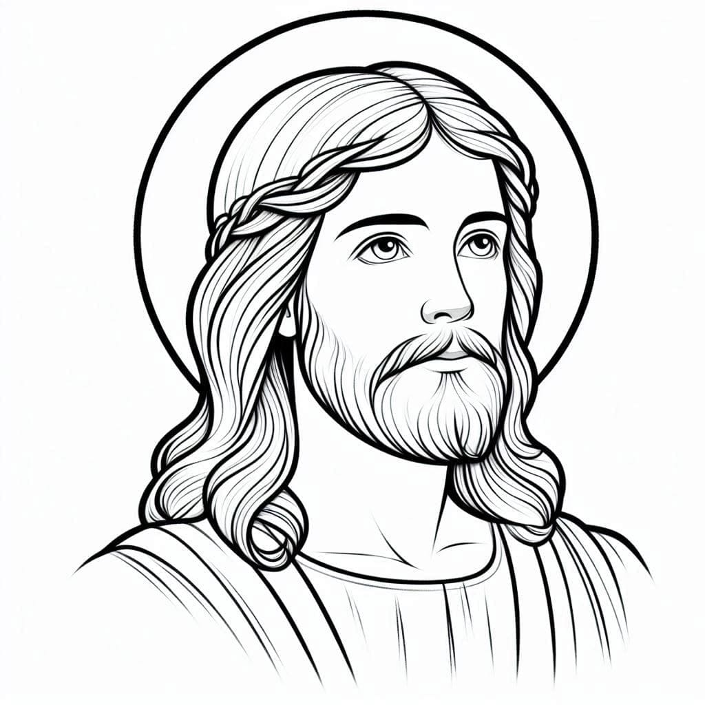 Målarbild Jesus Utskrivbar