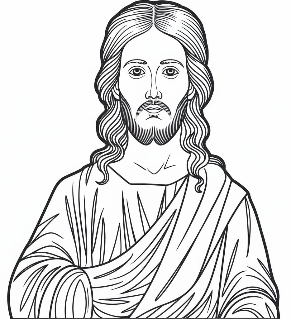 Målarbild Jesus porträtt