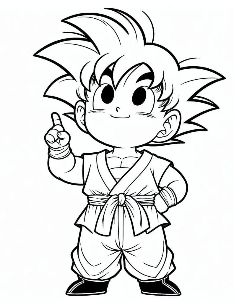 Målarbild Lilla Son Goku