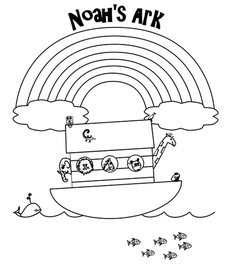 Målarbild Noaks Ark för Barn