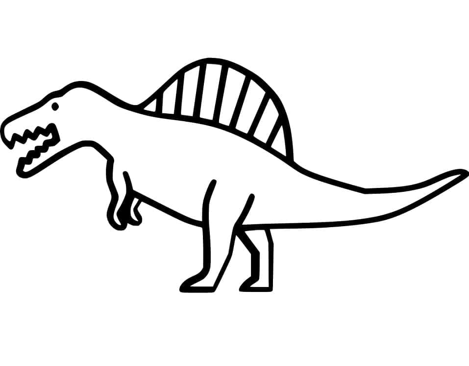 Målarbild Enkel Spinosaurus