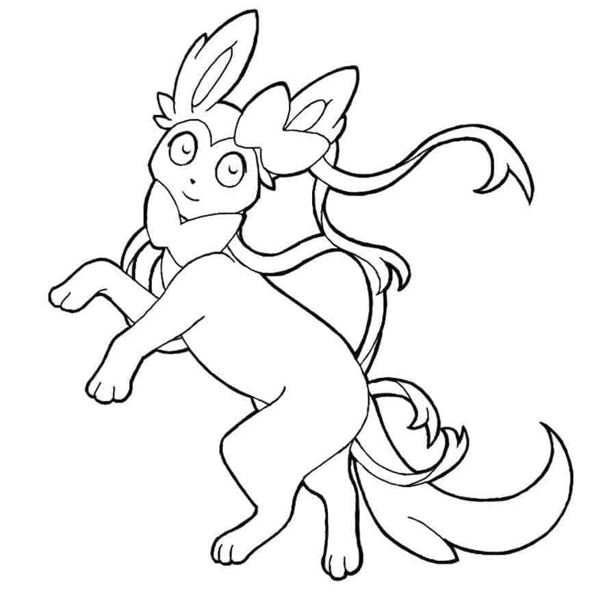 Målarbild Glad Sylveon