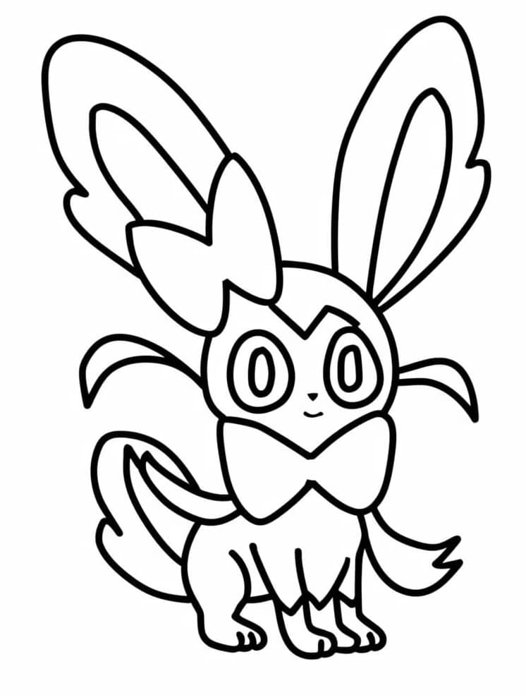 Målarbild Leende Sylveon