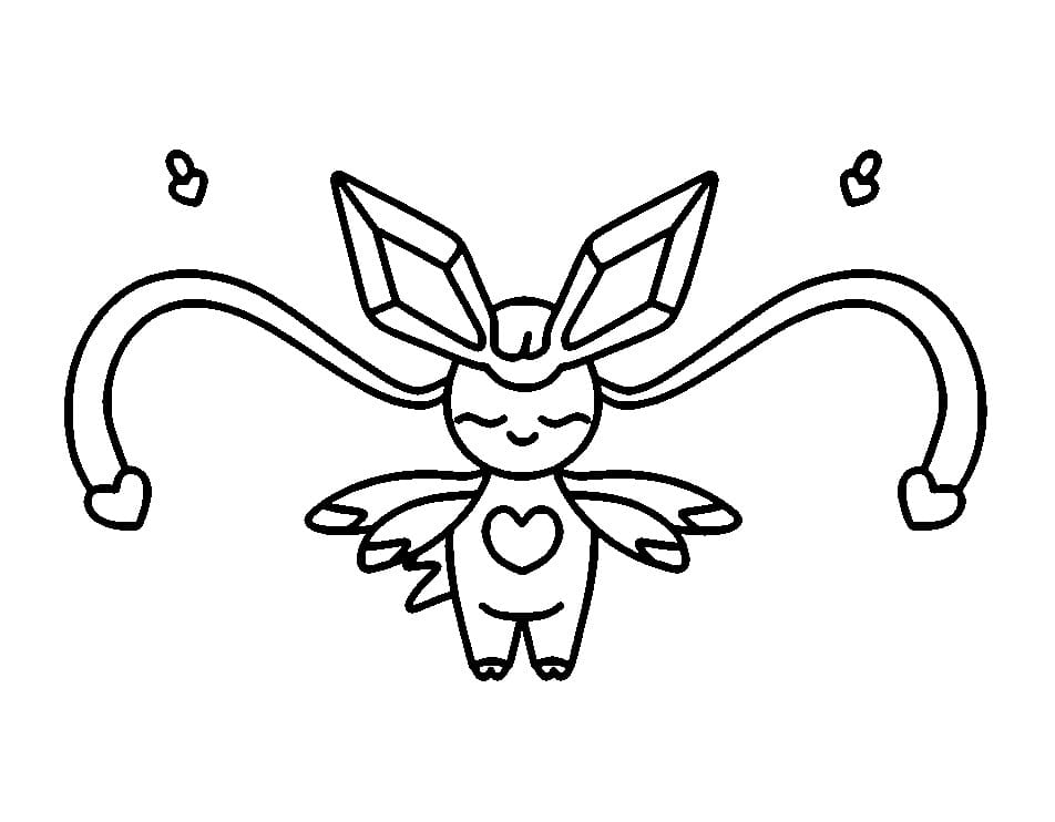 Målarbild Pokemon Sylveon