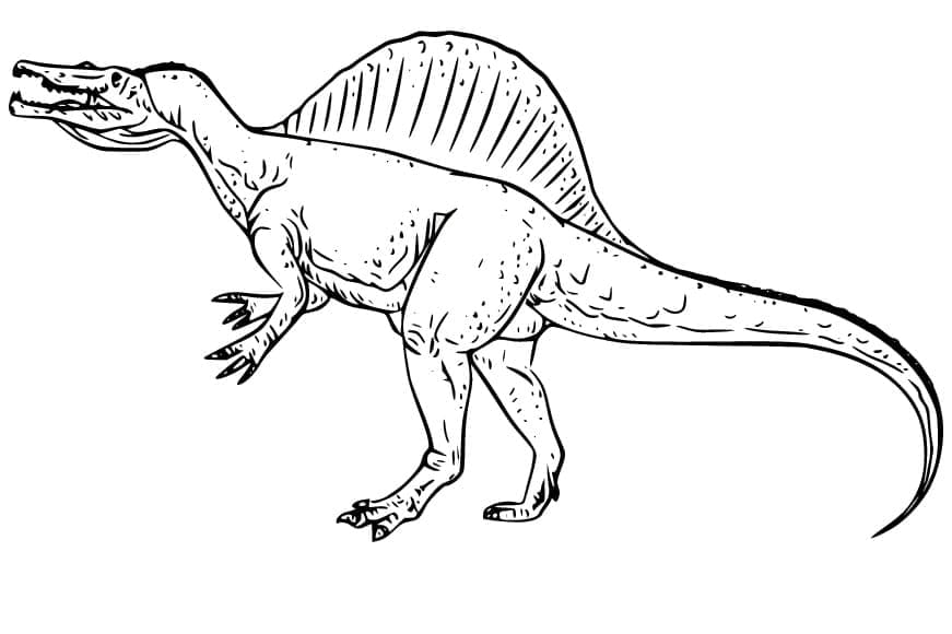 Målarbild Spinosaurus Dinosaurie