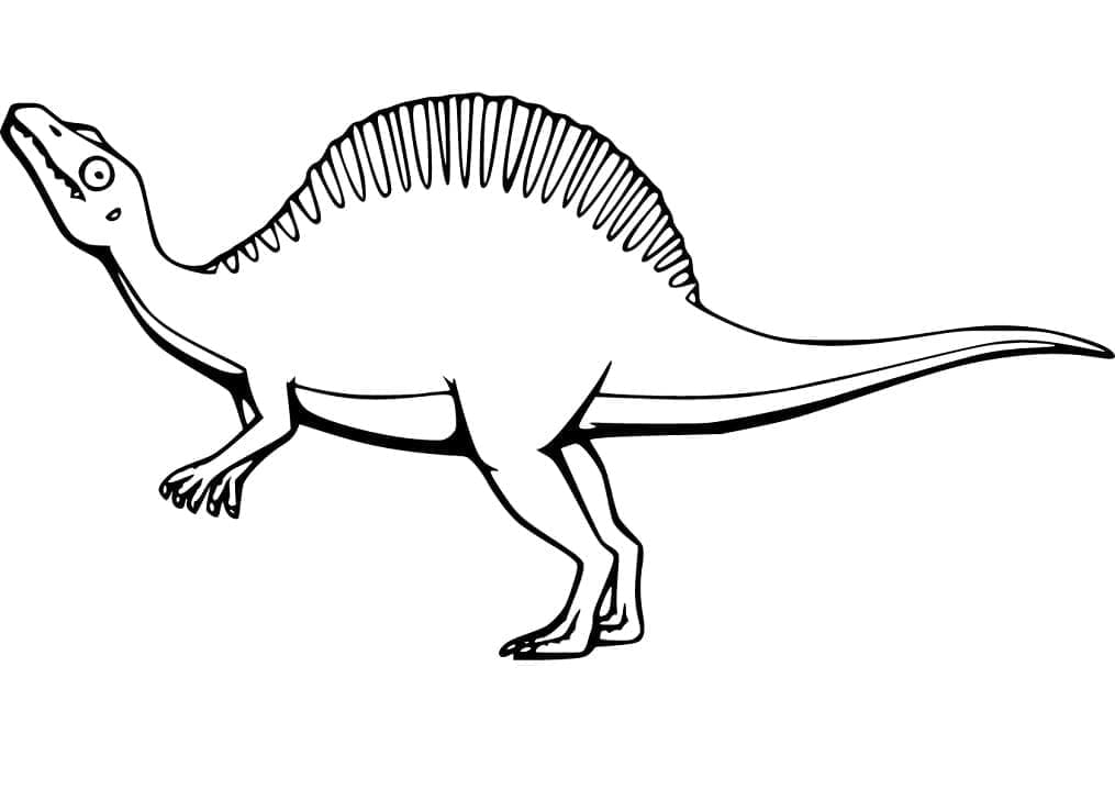 Målarbild Spinosaurus Gratis Utskrivbar för Barn