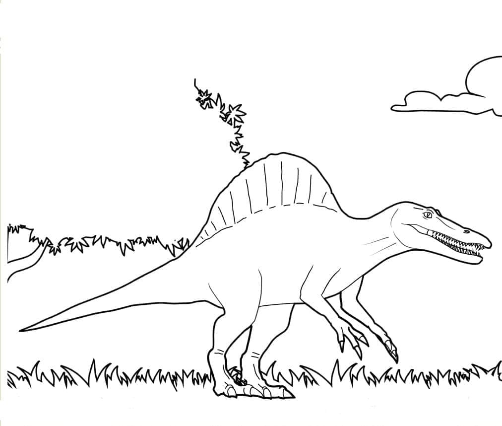 Målarbild Spinosaurus Gratis