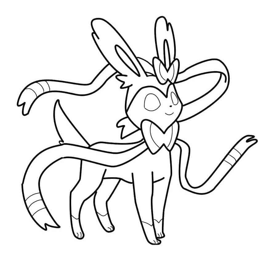 Målarbild Sylveon för Barn