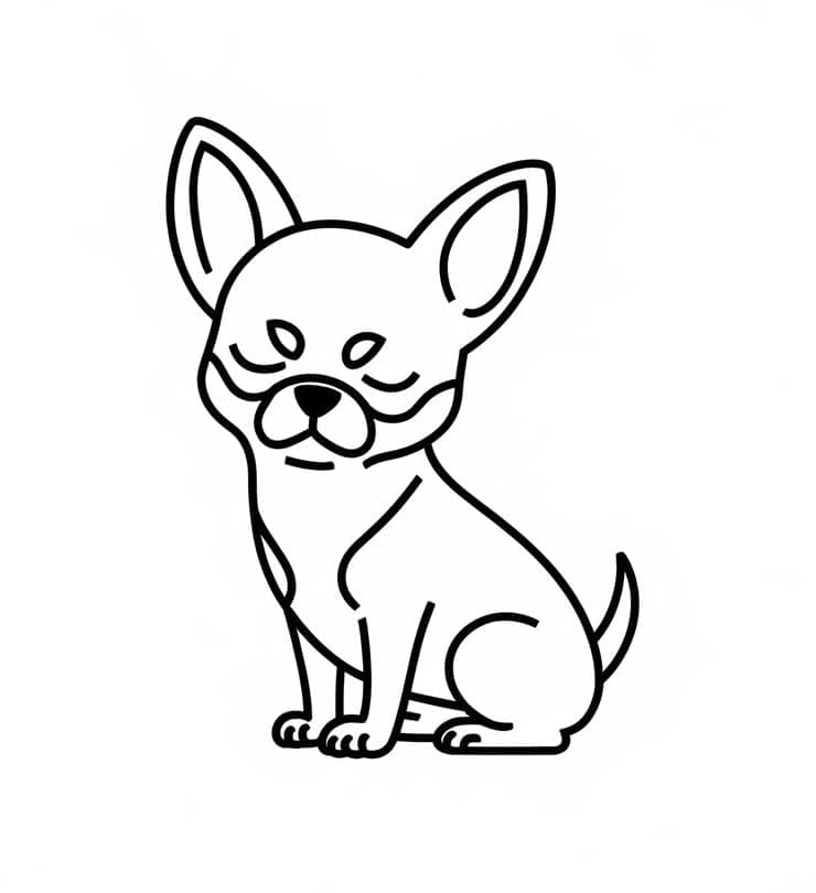 Målarbild Enkel chihuahua