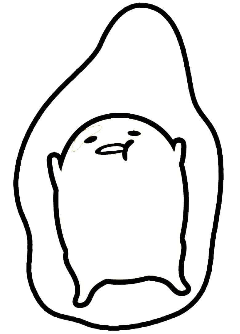 Målarbild Gudetama Utskrivbar