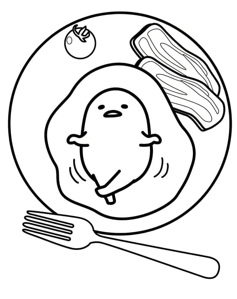 Målarbild Rolig Gudetama