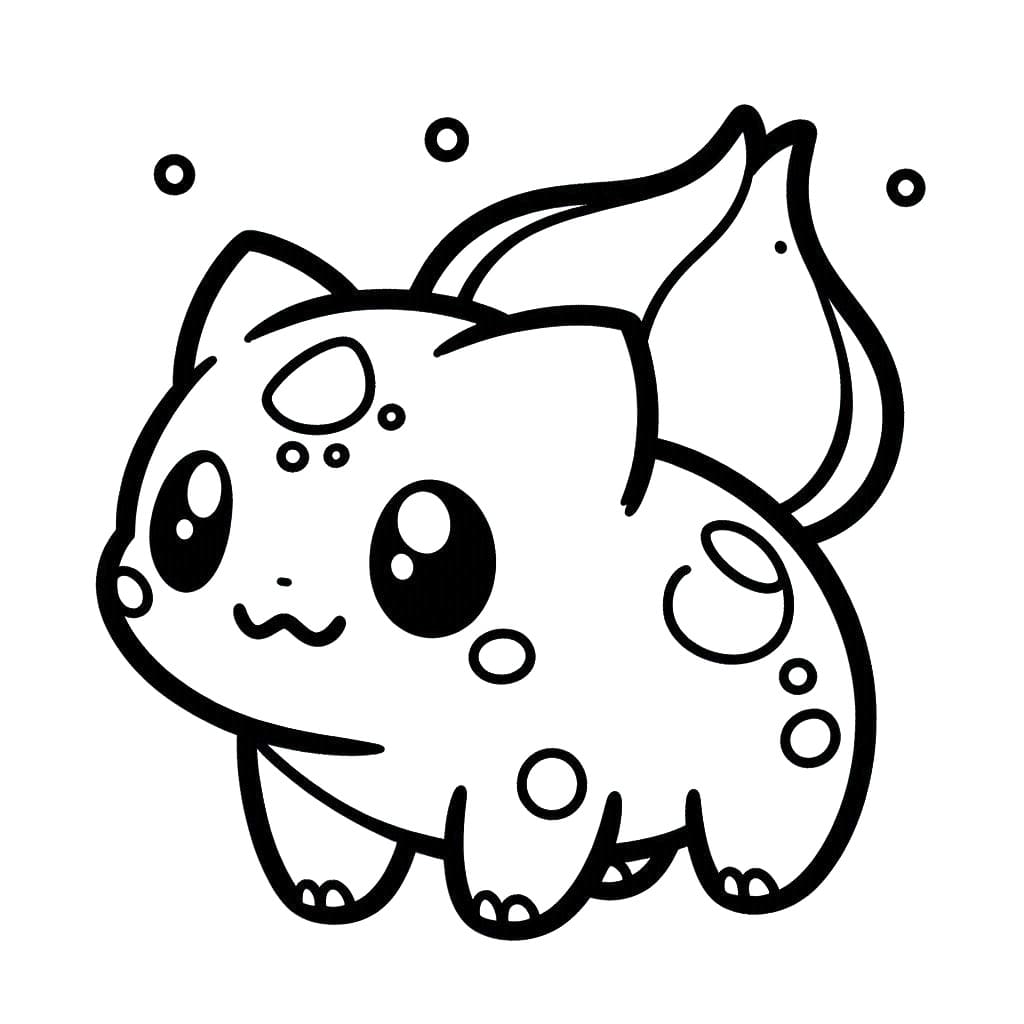 Målarbild Bulbasaur Kawaii