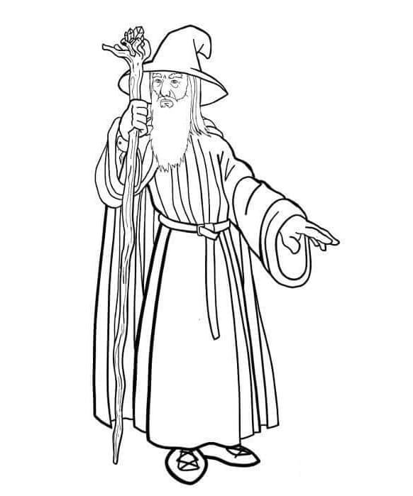 Målarbild Gandalf Sagan om Ringen