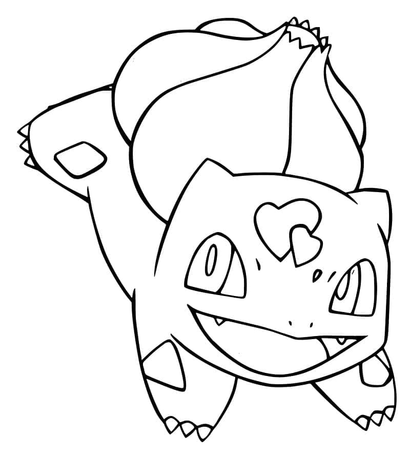 Målarbild Glad Bulbasaur