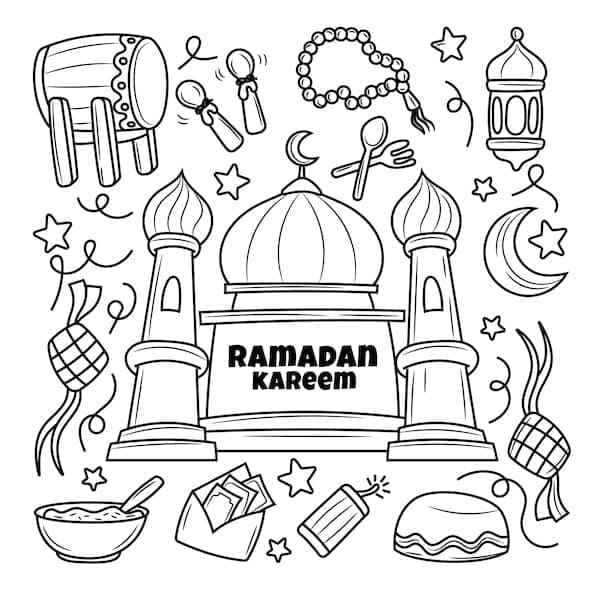 Målarbild Ramadan Gratis för Barn