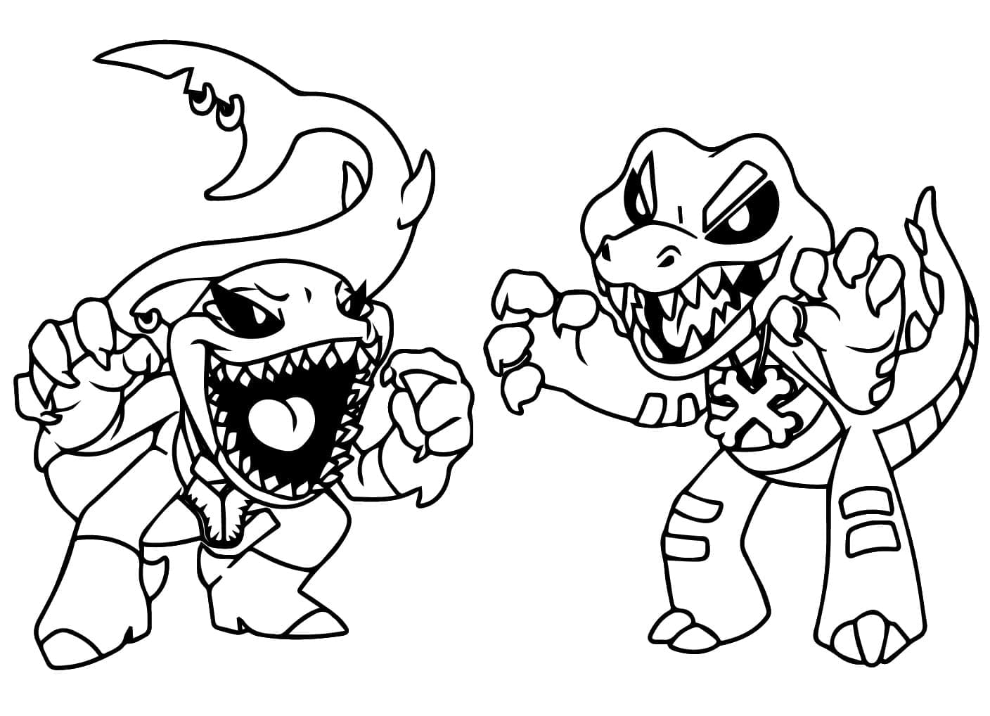 Målarbild Nightmare Critters Gratis