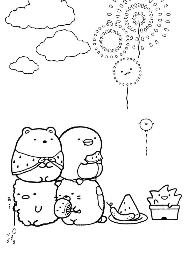 Målarbild Sumikko Gurashi 12