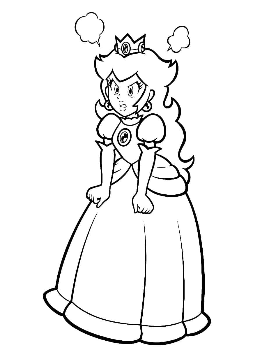 Målarbild Arg Prinsessan Peach